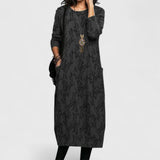 Courtney | Langes, weiches Kleid – Schwarz
