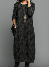 Dina | Elegantes Winterkleid – Schwarz