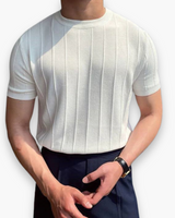 Herren Elegantes Slim Fit T-Shirt | Stilvoll und Modern – Weiß