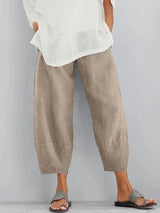 Thalassa – Kurze Leinenhose – Khaki