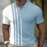 Gregory - Polo Hemd Mit Stylischen Streifen – Blau