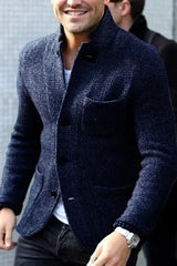 Martin Retro Cardigan Jacke für Herren – Marineblau