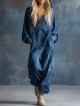 Nylin – Stilvoller Freizeit-Jumpsuit – Marineblau
