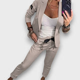 Verena – Moderner Blazer-Zweiteiler – Beige