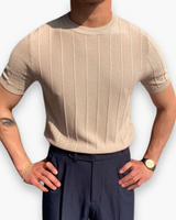 Herren Elegantes Slim Fit T-Shirt | Stilvoll und Modern – Beige