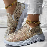 Dafna – Eleganter Rutschfester Turnschuh – Gold