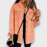 Karela – Klassische Jeansjacke – Pfirsich