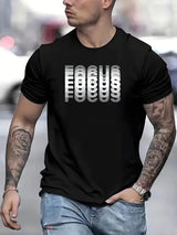 Focus – Stylisches T-Hemd Mit Effekt Gestaltung – Schwarz
