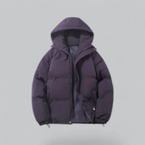 Herrenwinterjacke mit Kapuze | Reißverschlussform – Lila