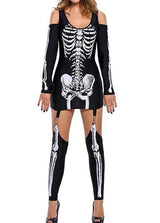 Skelett Druck Halloween Kostum – Bildfarbe