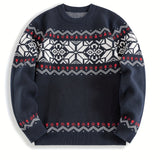 Liam | Vintage Isländischer Pullover – Marineblau