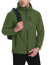 Valtoris | Wasserdichte Softshelljacke für Herren Outdoor – Armeegrün