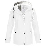 Cozyshield | mit fleece gefütterte, wasserdichte regenjacke für herbst/winter – Weiß