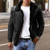 Jarens – vintage-bomberjacke für herren – Schwarz