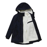 Ava - Wattierte Winterjacke mit Kapuze – Dunkelblau