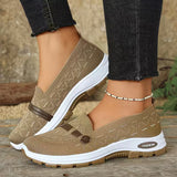 Xylah - Bequeme Slip-on-Wanderschuhe – Kaffee