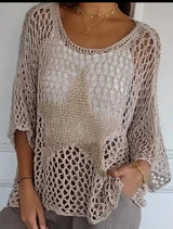 Stefanie™ Feminine Häkel Eleganz – Khaki