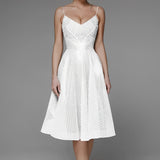 Symmetry Line Elegantes Abendkleid – Weiß
