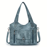 Franky | Vintage-Schultertasche – Blau
