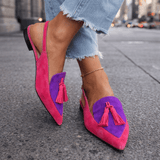 Belvara - Hochwertige Slingback-Ballerinas – Pink und Lila