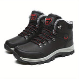 Winterschuhe Herren| Outdoor Schnürstiefel Mit Futter – Schwarz