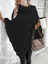 Phoenix – stylischer oversize-strickpullover mit grobem-design – Schwarz