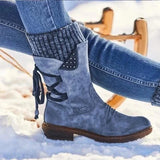 Stella | Gepolstert Runde Spitze Stiefel – Blau