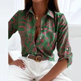 Damen Bluse | Klassischer Kragen – Grün
