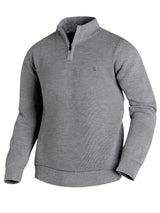 Noel | Lässiger Strickpullover Mit Reißverschluss – Grau