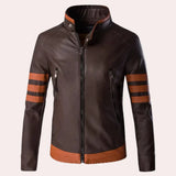 Marcus - stilvolle klassische bikerjacke für den modernen mann – Dunkelbraun