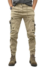 Emil UrbanEase Cargo-Hosen – Entspannte Passform Utility-Hosen mit Mehreren Taschen – Khaki