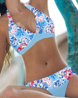 Addie - Stilvolles Bikini-Set mit hoher Taille für Damen – Hellblau