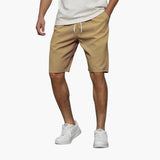 Lässige, knielange Herren-Sommer-Shorts mit Kordelzug – Khaki