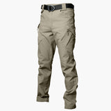 Herren Cargohose mit Stretchbund und Cargo-Taschen für Sommer – Khaki