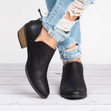 Jaslene - Damenstiefel im Retrostil mit Absatz – Schwarz