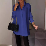 Zoe™ - Damen Revershemd – DUNKELBLAU