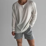 Julian - Lässiges, bequemes Sweatshirt für Herren – Weiß
