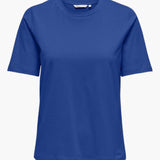 Damen T-Shirt mit Rundhalsausschnitt und kurzen Ärmeln – königsblau