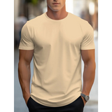 Brian - Klassisches Herren-T-Shirt mit kurzen Ärmeln – Aprikose