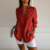 Shanelle - Stilvolle Sommerbluse für Damen – Rot