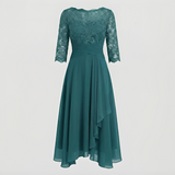 Anitta - Elegantes, bequemes und lockeres Damenkleid – Blaugrün
