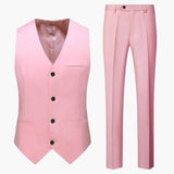 Moderner Hochzeitsgast-Anzug - für Herren mit Weste und Hose – Rosa