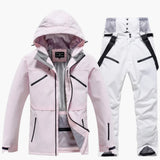 Zweiteiliges Ski Set für Unisex – Rosa / Weiß