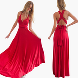 Abendkleid mit V-Ausschnitt - Damen Stil für Gala-Nächte – Rot