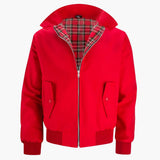Rippbündchen Harrington Jacke für Herren – Rot
