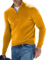 Pullover Herren Strick Reißverschluss | Alltag Komfort – Gelb