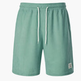 Herren Shorts aus Cord mit elastischem Bund für den Sommer – Hellgrün