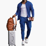 Herren Freizeitanzug mit Reißverschlussjacke und Jogginghose – Blau