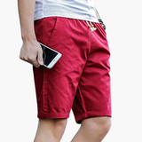 Bequeme Shorts mit Kordelzug für Herren - Freizeitmode – Scharlachrot