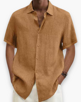Herren Stilvolles Kurzarmhemd | Komfortabel und Modern – Khaki
